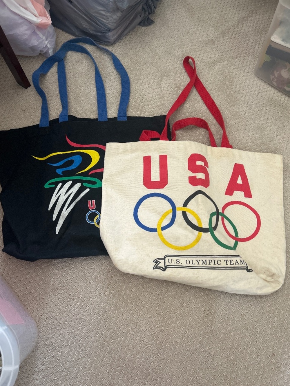 1990s Atlanta Olympics tote bags